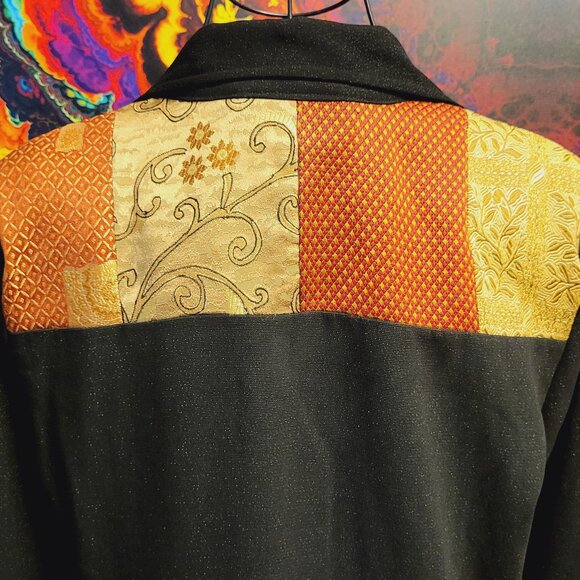 Alex Kim Vintage ~ Sz S ~ Patchwork Button Front Jacket~Excellent/New Condition - Picture 5 of 8